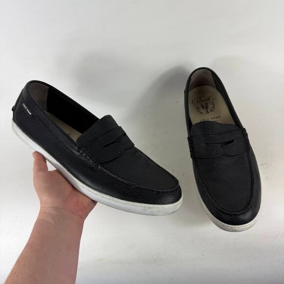 Cole Haan Pinch Weekender Penny Loafers Men's 13 Black Leather Slip-On Round Toe - Picture 1 of 10